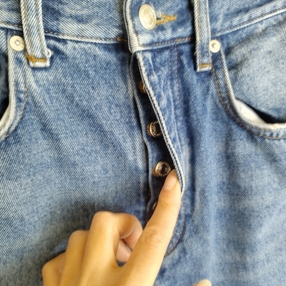 Free people we the free high rise mom fit paint splats button fly sz 29 - Picture 6 of 10